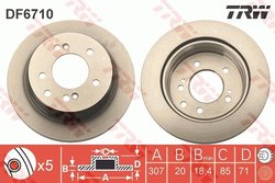 DISC FRANA TRW DF6710 - Compatibil cu SSANGYONG