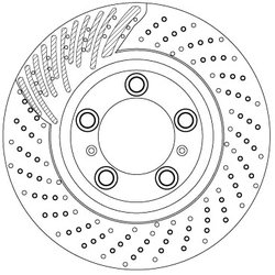 DISC FRANA TRW DF6821S - Compatibil cu PORSCHE
