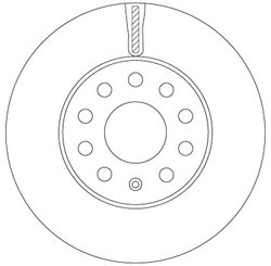 DISC FRANA TRW DF6903S - Compatibil cu AUDI, SEAT, SKODA, VW