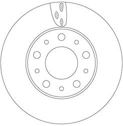 DISC FRANA TRW DF6918S - Compatibil cu CITROEN, FIAT, PEUGEOT