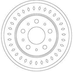 DISC FRANA TRW DF6925S - Compatibil cu CITROEN, FIAT, PEUGEOT