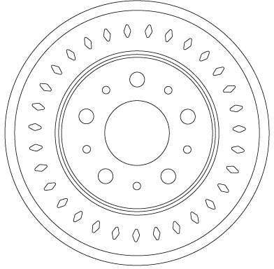 DISC FRANA TRW DF6925S - Compatibil cu CITROEN, FIAT, PEUGEOT