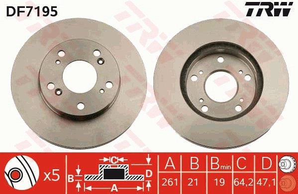 Disc frana TRW DF7195
