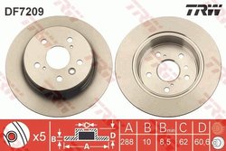 DISC FRANA TRW DF7209 - Compatibil cu LEXUS, TOYOTA