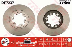 Disc frana TRW DF7237