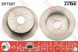 DISC FRANA TRW DF7257 - Compatibil cu LEXUS, TOYOTA