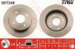 Disc frana TRW DF7249