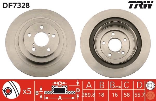 Disc frana TRW DF7328