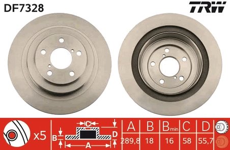 Disc frana TRW DF7328