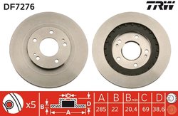 Disc frana TRW DF7276