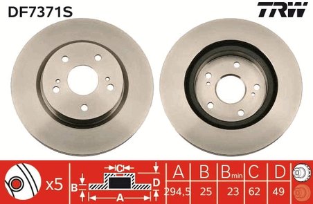 Disc frana TRW DF7371S