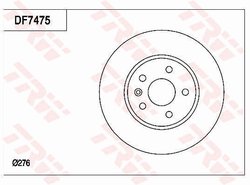 Disc frana TRW DF7475