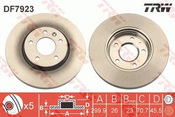 DISC FRANA TRW DF7923 - Compatibil cu BUICK (SGM), CHEVROLET, CHEVROLET (SGM), HOLDEN, OPEL, VAUXHALL