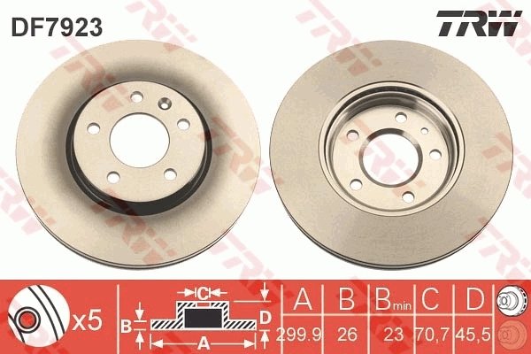 Disc frana TRW DF7923