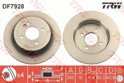 DISC FRANA TRW DF7928 - Compatibil cu HYUNDAI, HYUNDAI (BEIJING), KIA, KIA (DYK)