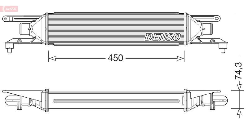 INTERCOOLER DENSO DIT01007 - Compatibil cu ALFA ROMEO, FIAT