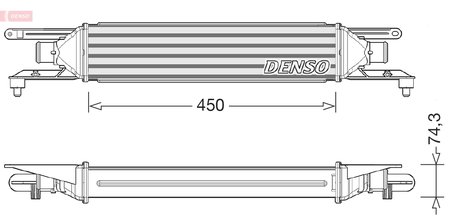 INTERCOOLER DENSO DIT01007 - Compatibil cu ALFA ROMEO, FIAT