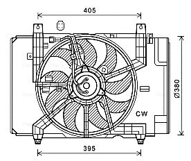 VENTILATOR RADIATOR RACIRE AVA QUALITY COOLING DN7532 - Compatibil cu NISSAN