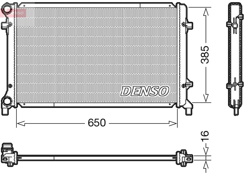 RADIATOR RACIRE MOTOR DENSO DRM02014 - Compatibil cu AUDI, SEAT, SKODA, VW