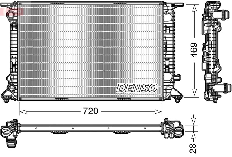 Radiator racire motor Denso DRM02022