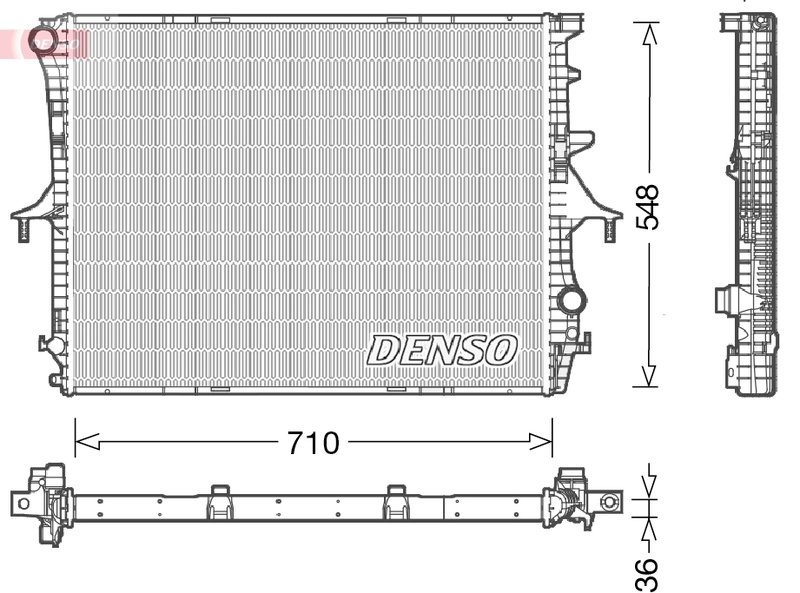 Radiator racire motor Denso DRM02026