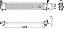 RADIATOR RACIRE MOTOR DENSO DRM02042 - Compatibil cu AUDI, SEAT, SKODA, VW