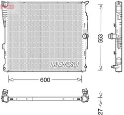 Radiator racire motor Denso DRM05008