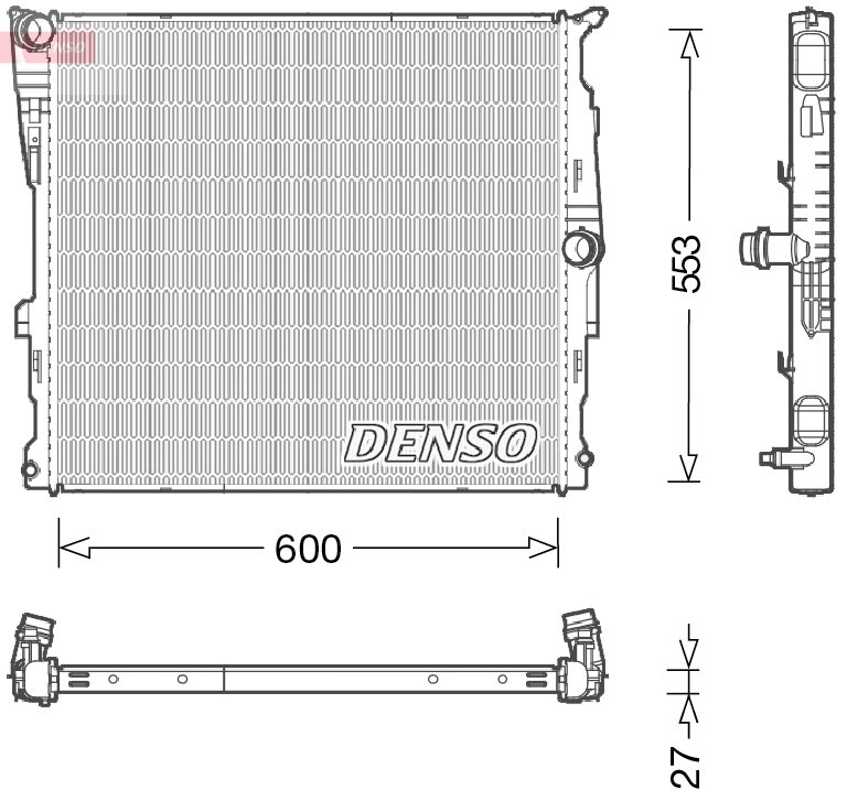 RADIATOR RACIRE MOTOR DENSO DRM05008 - Compatibil cu BMW
