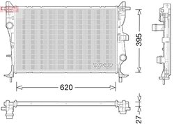Radiator racire motor Denso DRM06038