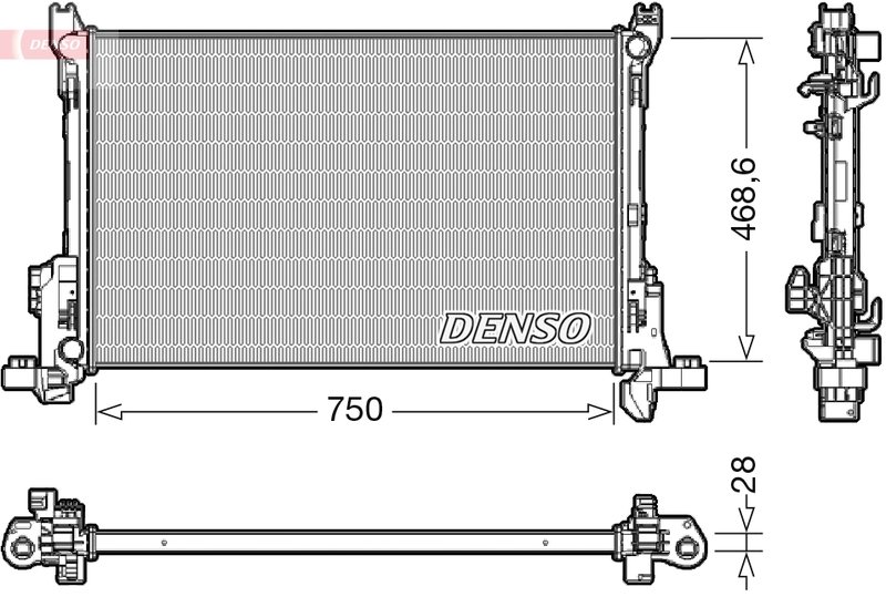 RADIATOR RACIRE MOTOR DENSO DRM09174 - Compatibil cu FIAT, OPEL, RENAULT