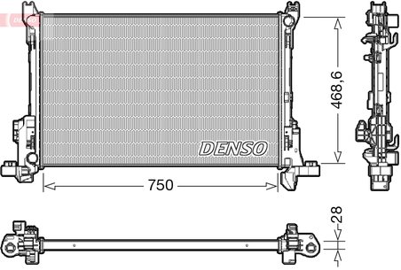 RADIATOR RACIRE MOTOR DENSO DRM09174 - Compatibil cu FIAT, OPEL, RENAULT