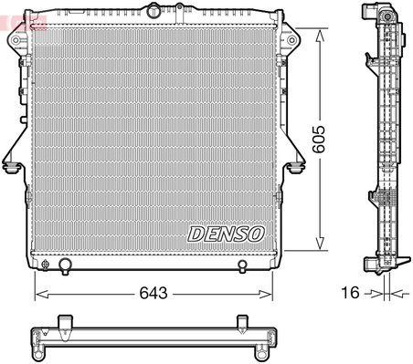RADIATOR RACIRE MOTOR DENSO DRM10118 - Compatibil cu FORD