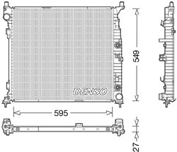 RADIATOR RACIRE MOTOR DENSO DRM17055 - Compatibil cu MERCEDES-BENZ
