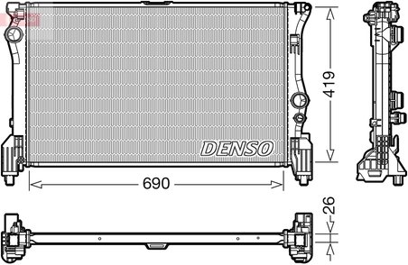 Radiator racire motor Denso DRM17112
