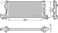 Radiator racire motor Denso DRM20118