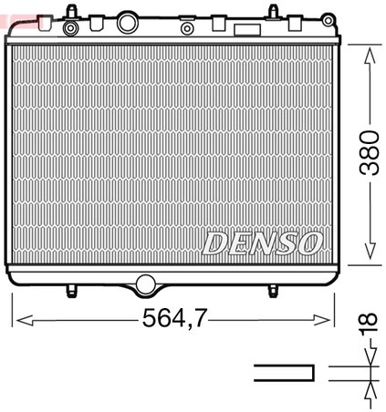 Radiator racire motor Denso DRM21055