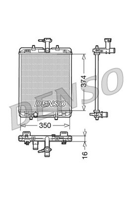 Radiator racire motor Denso DRM21602