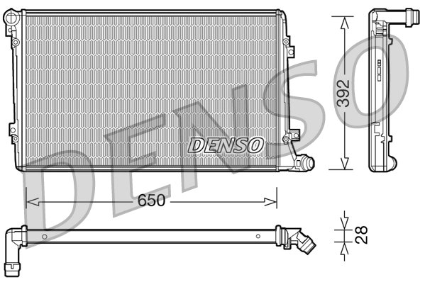 RADIATOR RACIRE MOTOR DENSO DRM32019 - Compatibil cu AUDI, SEAT, SKODA, VW
