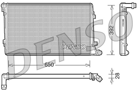 RADIATOR RACIRE MOTOR DENSO DRM32019 - Compatibil cu AUDI, SEAT, SKODA, VW