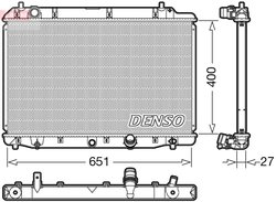 RADIATOR RACIRE MOTOR DENSO DRM40036 - Compatibil cu HONDA