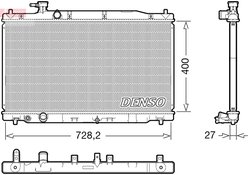 RADIATOR RACIRE MOTOR DENSO DRM40050 - Compatibil cu HONDA