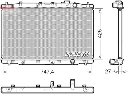 Radiator racire motor Denso DRM40052
