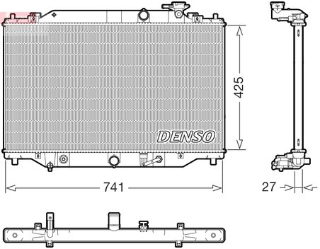 Radiator racire motor Denso DRM44051
