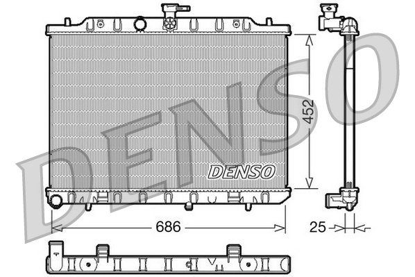 Radiator racire motor Denso DRM46007