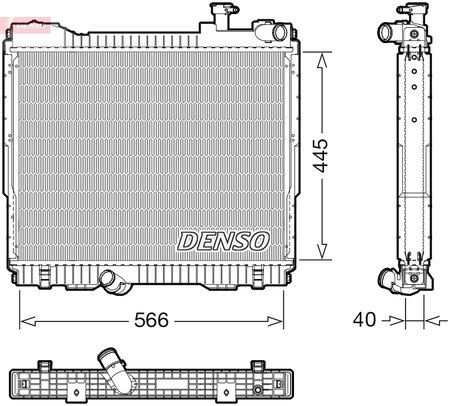 Radiator racire motor Denso DRM46074
