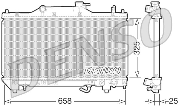 RADIATOR RACIRE MOTOR DENSO DRM50067 - Compatibil cu TOYOTA