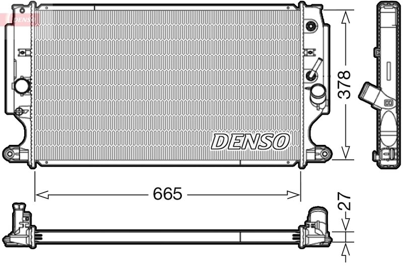 Radiator racire motor Denso DRM50088