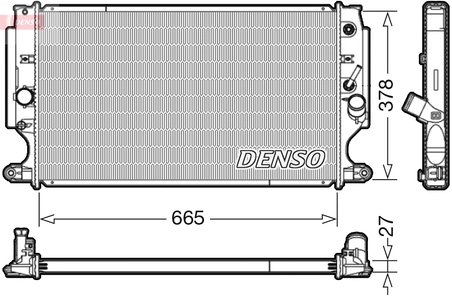 Radiator racire motor Denso DRM50088