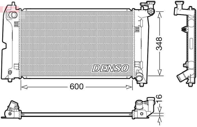 RADIATOR RACIRE MOTOR DENSO DRM50110 - Compatibil cu TOYOTA