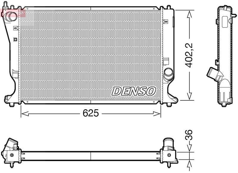 Radiator racire motor Denso DRM50132